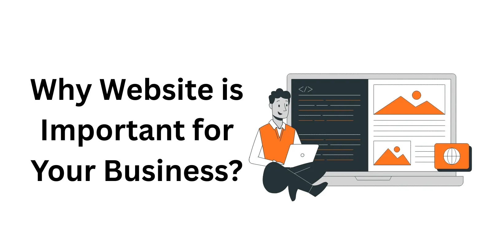 Illustration explaining why a website is important for business growth and online presence
