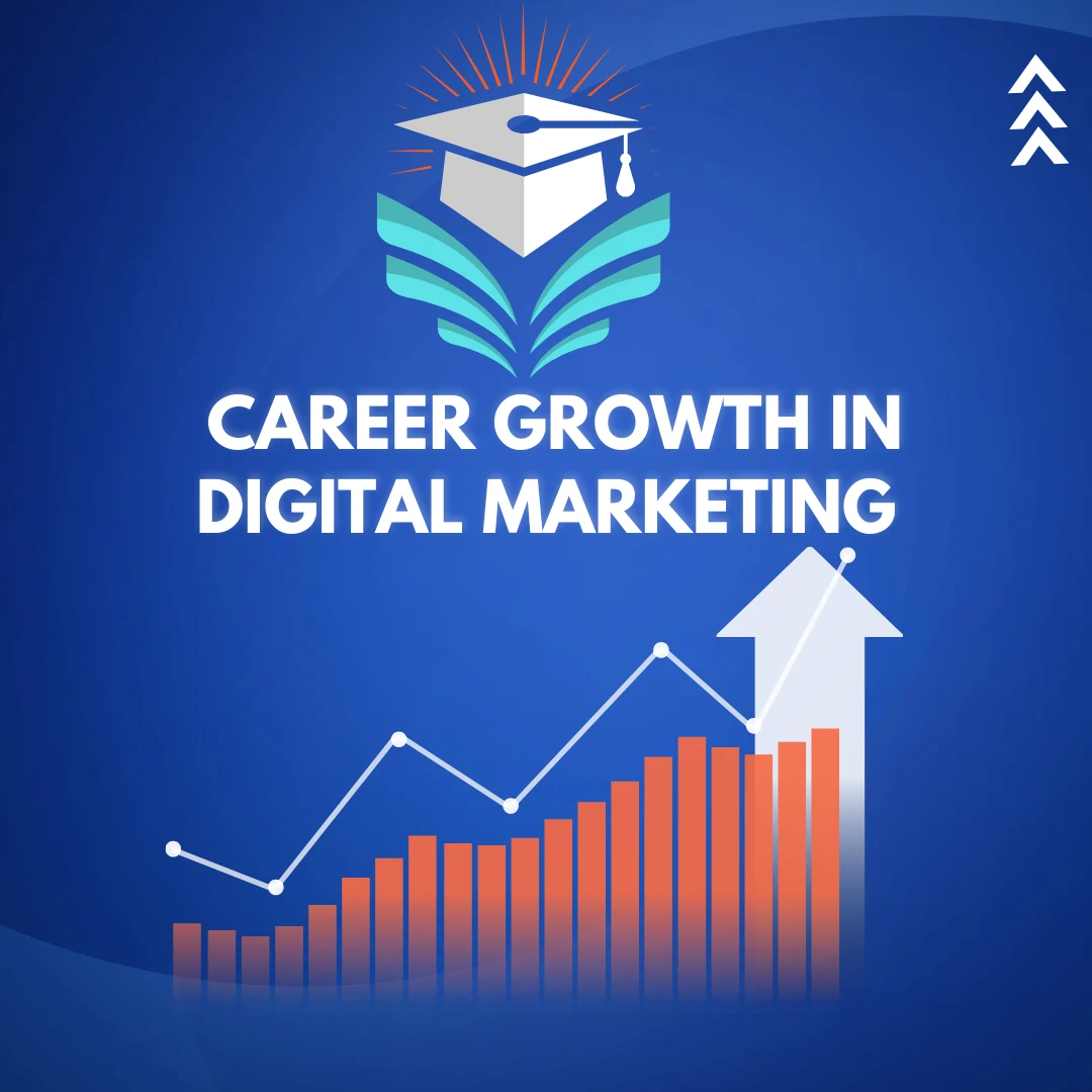 Career growth opportunities in digital marketing illustration