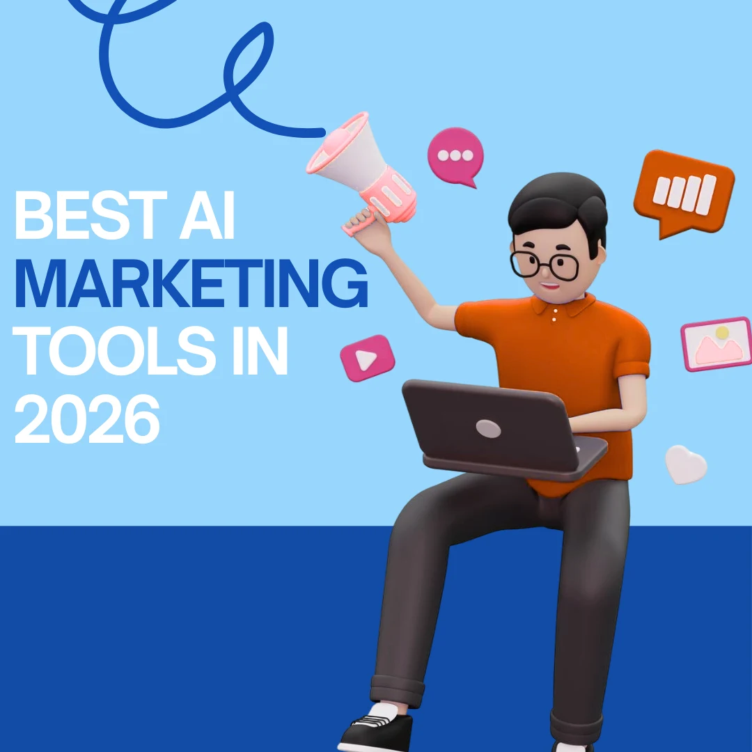 Best AI marketing tools illustration for 2026
